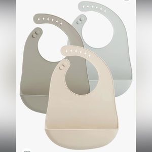 Silicone Waterproof Bibs for Babies & Toddlers (3 Pack)